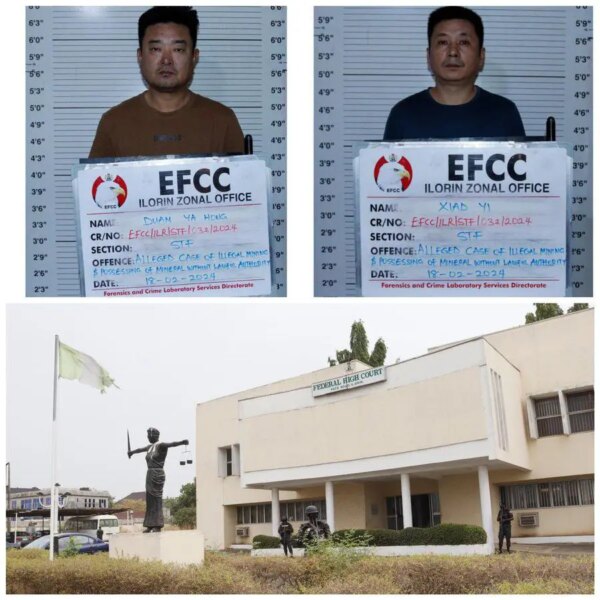 EFCC arraigns two Chinese over illegal mining activities